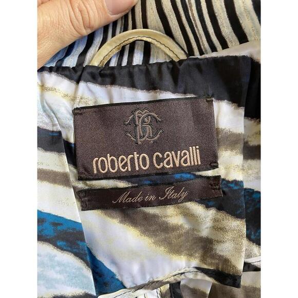Roberto Cavalli Belted Trench Rain Coat Animal Print Size IT-38 US-2/4 Small - Picture 11 of 14